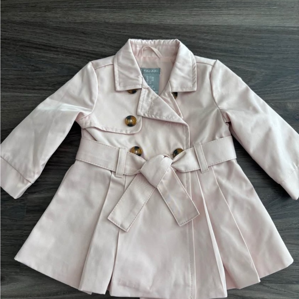 Tahari Light Pink Kids Trench Coat